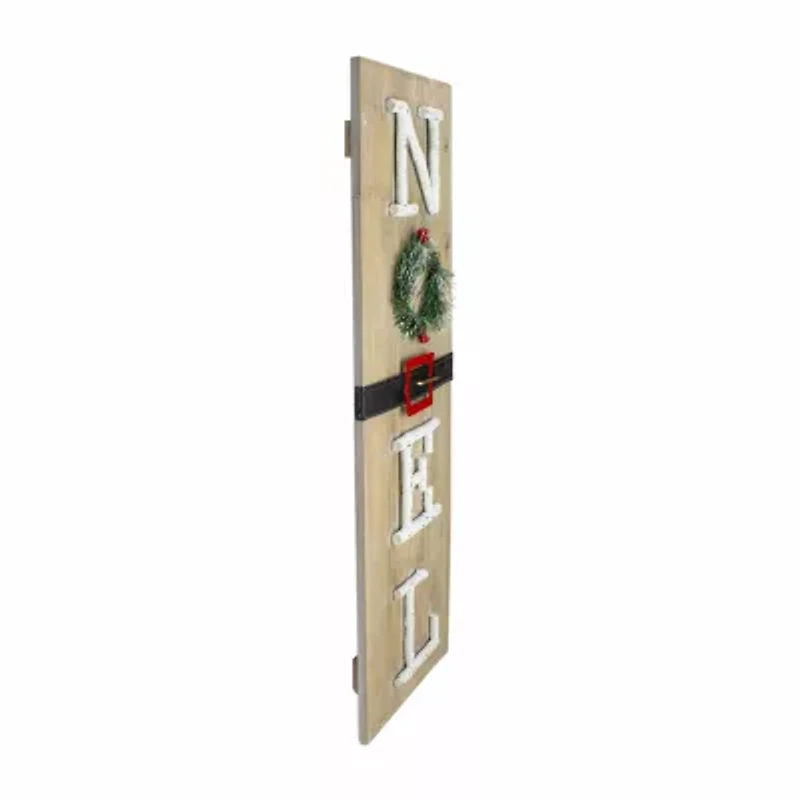 Northlight 23.75" Wooden Santas Belt Wall Sign