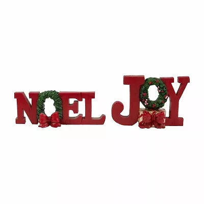 Northlight Wreath And Bow 2-pc. Christmas Tabletop Decor