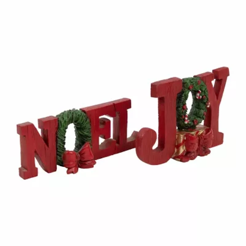 Northlight Wreath And Bow 2-pc. Christmas Tabletop Decor