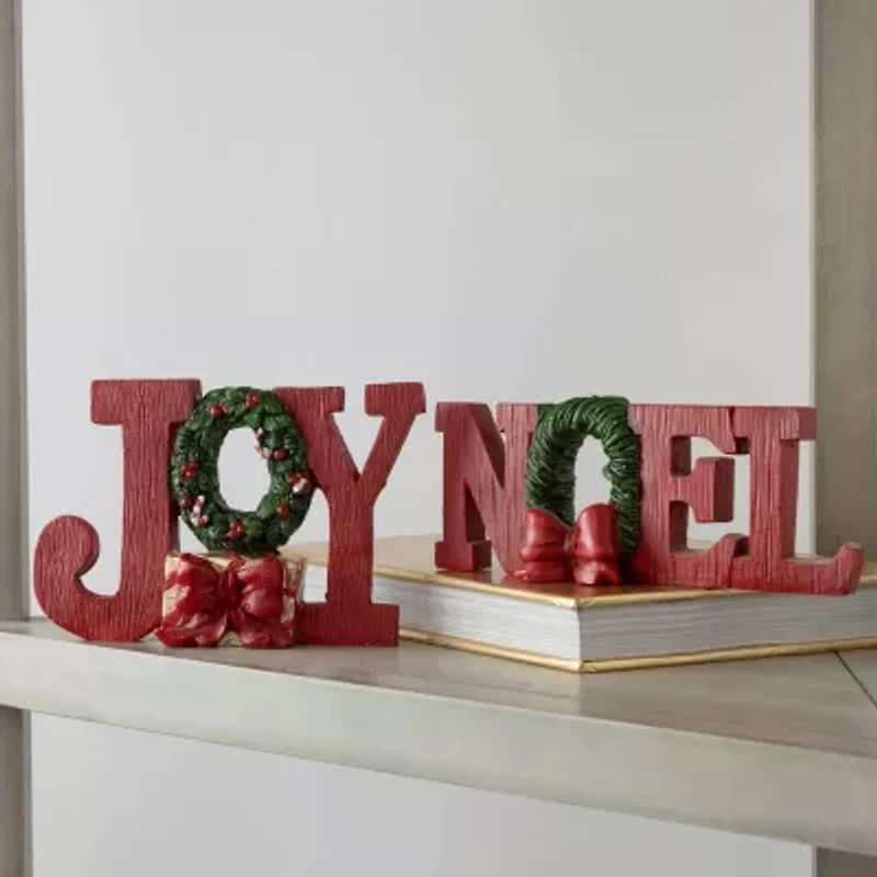 Northlight Wreath And Bow 2-pc. Christmas Tabletop Decor