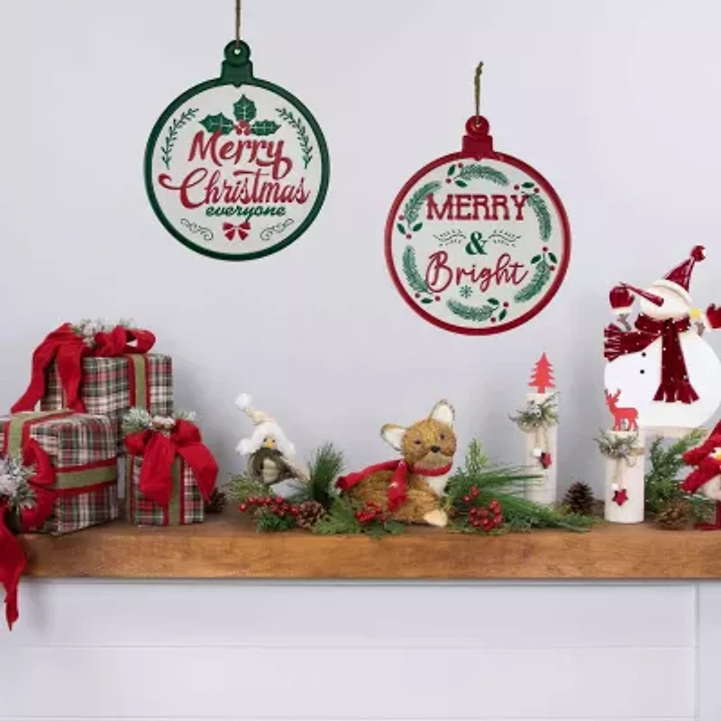 Northlight Ornament Style Metal 2-pc. Wall Sign
