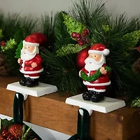 Northlight 4.75" Santa Stocking Holders 2-pc. Christmas Stocking Holder