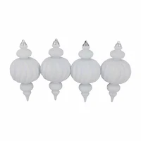 Northlight 10" Shatterproof Finial 4-pc. Christmas Ornament
