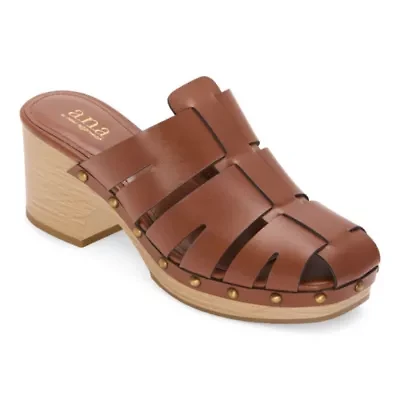 a.n.a Fernberg Womens Round Closed Toe Clogs