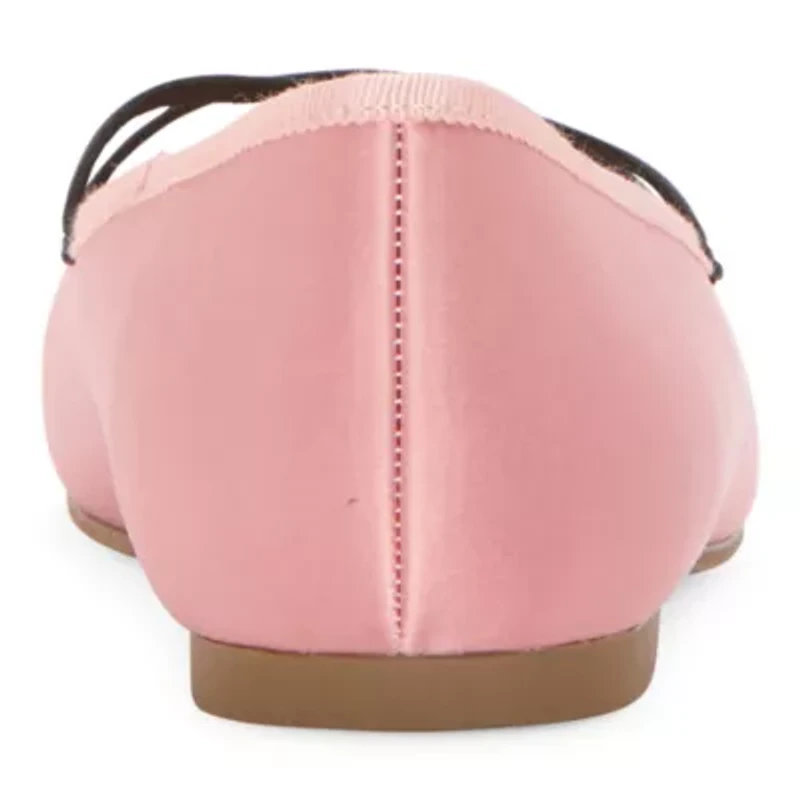 Worthington Lilac Womens Square Closed Toe Ballet Flats