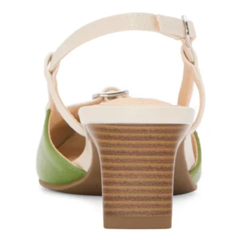 Liz Claiborne Riverview Womens Square Closed Toe Block Heel Pumps