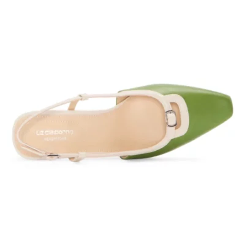 Liz Claiborne Riverview Womens Square Closed Toe Block Heel Pumps