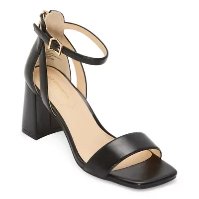 Liz Claiborne Harnie Womens Round Open Toe Block Heel Pumps