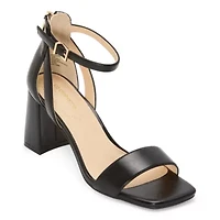 Liz Claiborne Harnie Womens Round Open Toe Block Heel Pumps