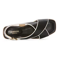 Liz Claiborne Womens Harmony Criss Cross Strap Flat Sandals