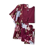 Liz Claiborne Womens Long Sleeve 4-pc. Pajama Sets