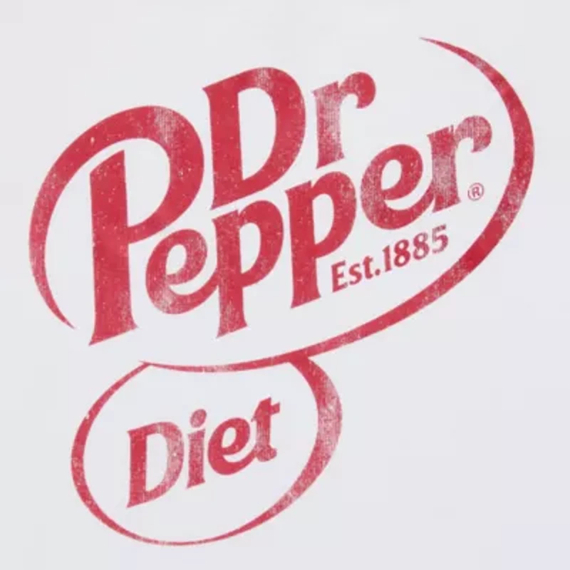 Dr. Pepper Boyfriend Tee Womens Crew Neck Short Sleeve Regular Fit Juniors Graphic T-Shirt