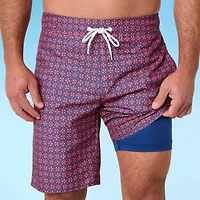 St. John's Bay E-Board Mens Floral Swim Shorts