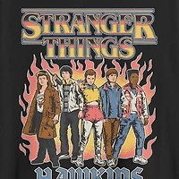 Novelty Mens Crew Neck Short Sleeve Regular Fit Stranger Things Graphic T-Shirt