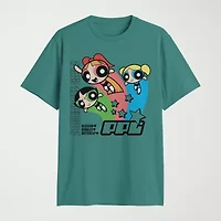 Novelty Mens Crew Neck Short Sleeve Regular Fit Powerpuff Girls Graphic T-Shirt