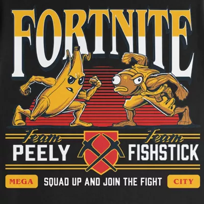 Novelty Mens Crew Neck Short Sleeve Regular Fit Fortnite Graphic T-Shirt