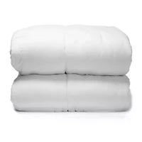 Pointehaven Cotton Percale Oversized Down Alternative Midweight Hypoallergenic Comforter