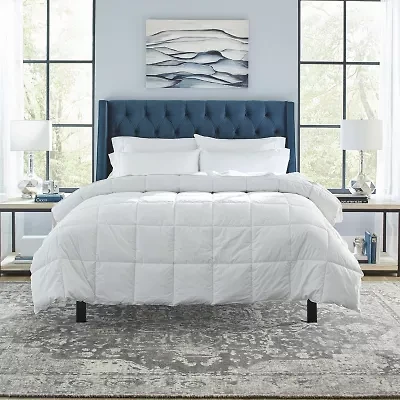 Pointehaven Cotton Percale Oversized Down Alternative Midweight Hypoallergenic Comforter
