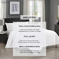 Pointehaven Velvet Chevron Design Oversized Quilt Set