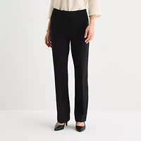 Liz Claiborne Emma Ponte Womens Straight Mid Rise Pull-On Pant