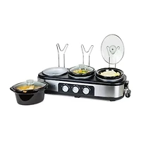 Nostalgia Triple 1 1/2 Qt Slow Cooker