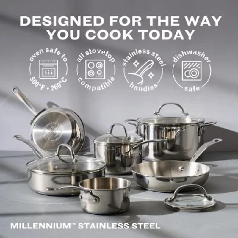 Farberware Millennium Stainless Steel 10-pc. Cookware Set