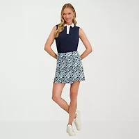 Stella Parker Womens 17" Mid Rise Stretch Fabric Knit Skort