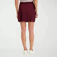 Stella Parker Womens 16 1/2" Mid Rise Stretch Fabric Knit Skort