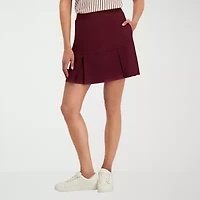 Stella Parker Womens 16 1/2" Mid Rise Stretch Fabric Knit Skort