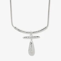 Worthington Silver Tone Womens 17 Inch Collar Necklace