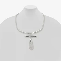 Worthington Silver Tone Womens 17 Inch Collar Necklace