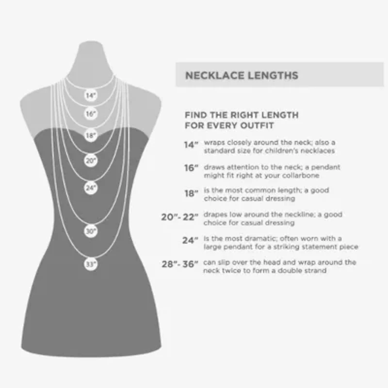 Worthington Silver Tone Womens 34 Inch Pendant Necklace