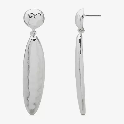 Worthington Silver Tone Womens Drop Earrings