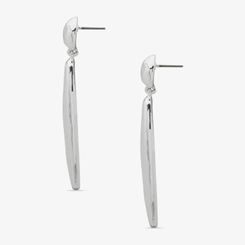Worthington Silver Tone Womens Drop Earrings