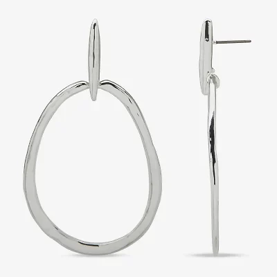 Worthington Silver Tone Womens Drop Earrings