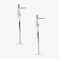 Worthington Silver Tone Womens Drop Earrings