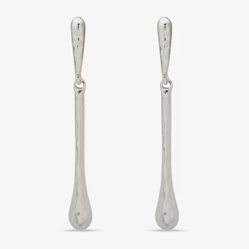 Worthington Silver Tone Womens Drop Earrings