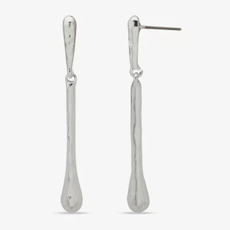 Worthington Silver Tone Womens Drop Earrings