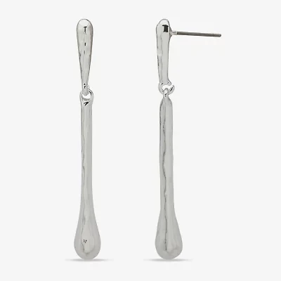 Worthington Silver Tone Womens Drop Earrings