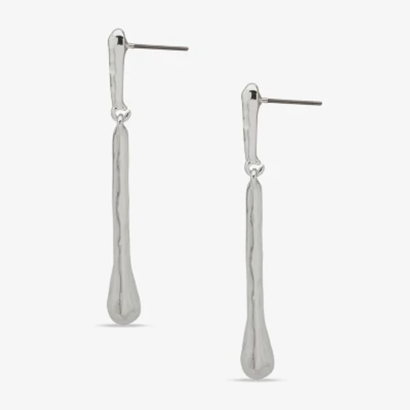 Worthington Silver Tone Womens Drop Earrings
