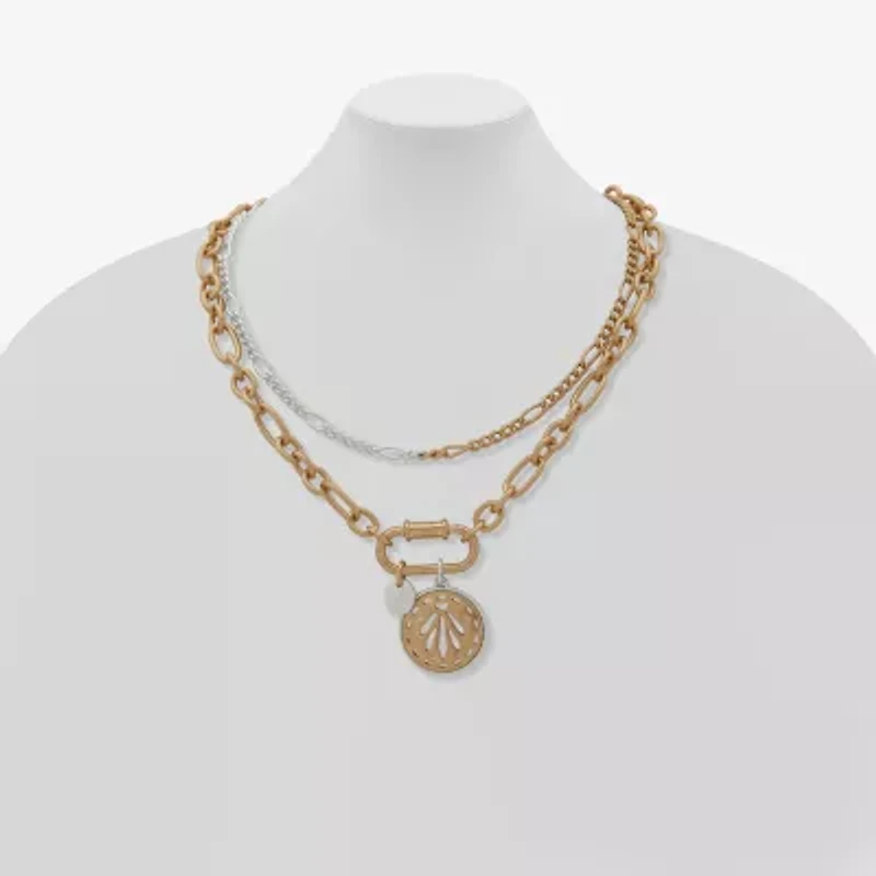 a.n.a Two Tone Womens 16 Inch Strand Necklace