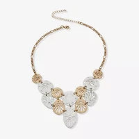a.n.a Two Tone Womens 16 Inch Statement Necklace