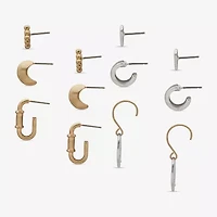 a.n.a Two Tone Womens 6 Pair Earring Set