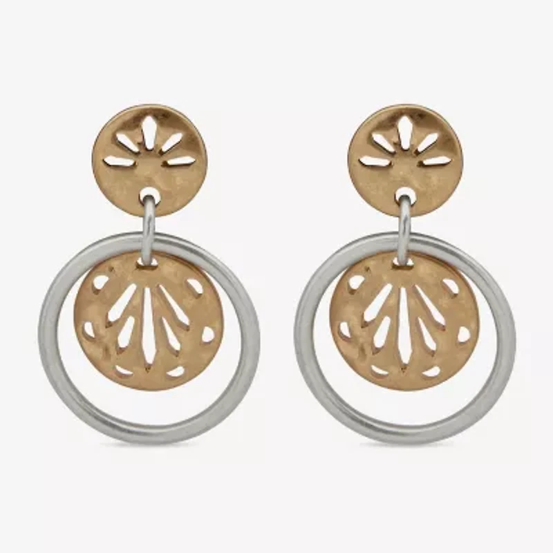 a.n.a Two Tone Womens Drop Earrings