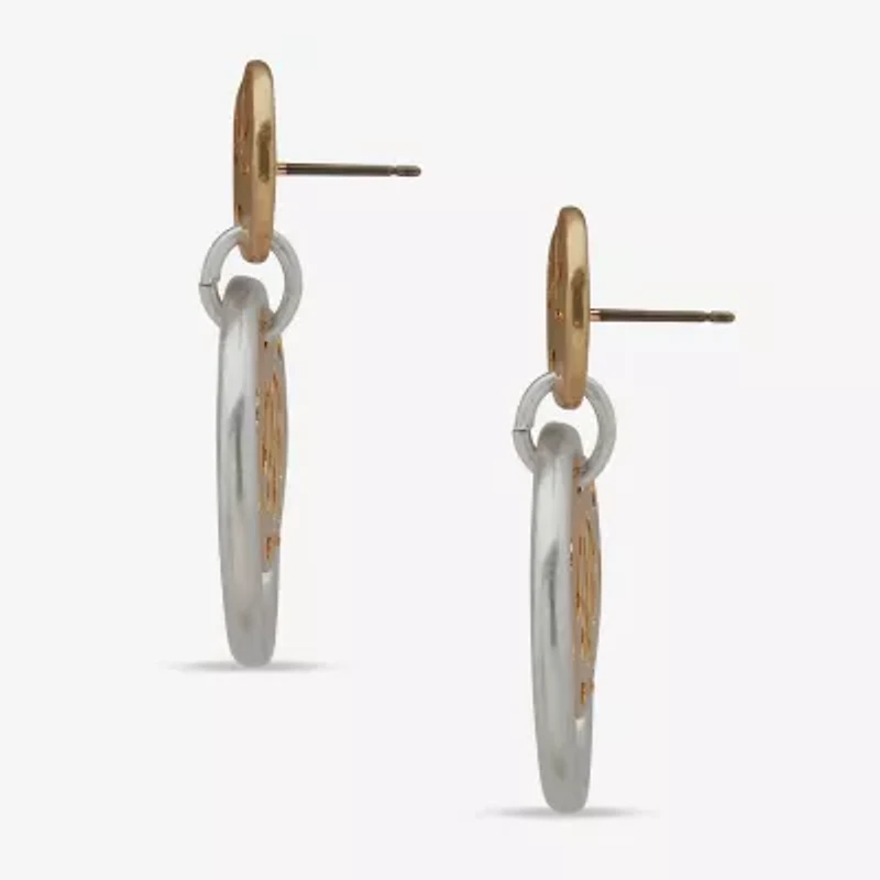 a.n.a Two Tone Womens Drop Earrings