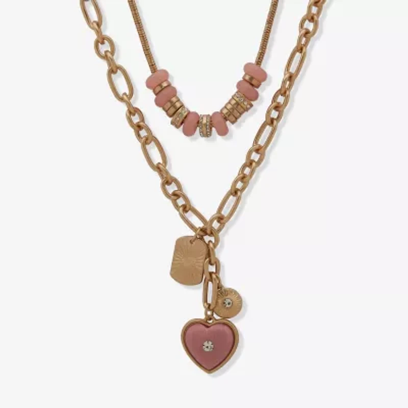 a.n.a Gold Tone Womens 16 Inch Strand Necklace