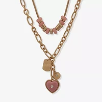 a.n.a Gold Tone Womens 16 Inch Strand Necklace