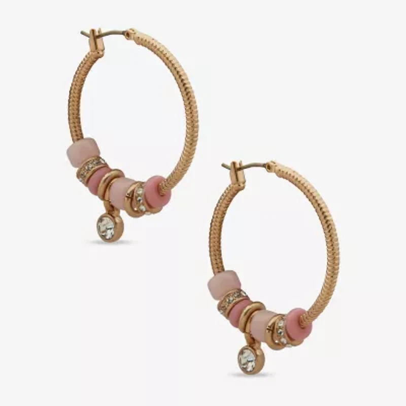 a.n.a Gold Tone Womens 45.7mm Hoop Earrings