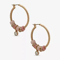 a.n.a Gold Tone Womens 45.7mm Hoop Earrings