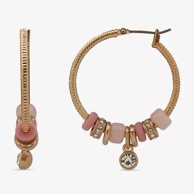 a.n.a Gold Tone Womens 45.7mm Hoop Earrings